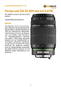 Pentax smc DA 55-300 mm 4.0-5.8 ED mit K-30 Labortest, Seite 1 [Foto: MediaNord]