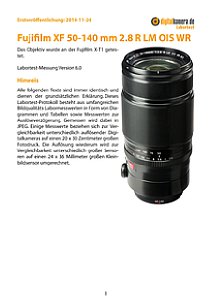 Fujifilm XF 50-140 mm 2,8 R LM OIS WR mit X-T1 Labortest, Seite 1 [Foto: MediaNord]