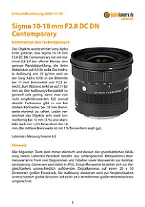 Sigma 10-18 mm F2.8 DC DN Contemporary mit Sony Alpha 6700 Labortest, Seite 1 [Foto: MediaNord]