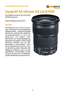 Canon EF 24-105 mm 3.5-5.6 IS STM mit EOS 6D Mark II Labortest, Seite 1 [Foto: MediaNord]
