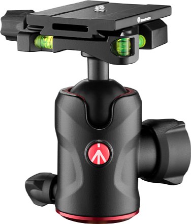 Manfrotto496 Zentralkugelkopf mit Top Lock Platte (MH496-Q6). [Foto: Manfrotto]