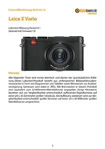 Leica X Vario (Typ 107) Labortest, Seite 1 [Foto: MediaNord]