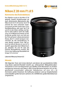 Nikon Z 20 mm F1.8 S mit 7II Labortest, Seite 1 [Foto: MediaNord]