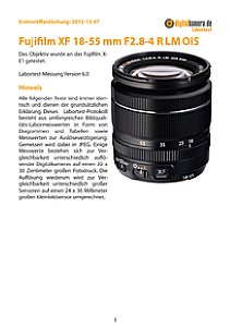 Fujifilm XF 18-55 mm F2.8-4 R LM OIS mit X-E1 Labortest, Seite 1 [Foto: MediaNord]