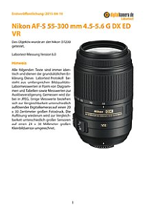 Nikon AF-S 55-300 mm 4.5-5.6G DX ED VR mit D7200 Labortest, Seite 1 [Foto: MediaNord]