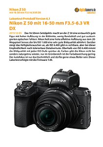 Nikon Z 50 mit Z 16-50 mm 3,5-6,3 VR DX Labortest, Seite 1 [Foto: MediaNord]