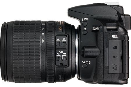 Nikon D5500 mit 18-105 mm. [Foto: MediaNord]