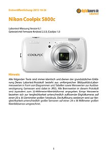 Nikon Coolpix S800c Labortest, Seite 1 [Foto: MediaNord]