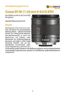 Canon EF-M 11-22 mm 4-5.6 IS STM mit EOS M5 Labortest, Seite 1 [Foto: MediaNord]