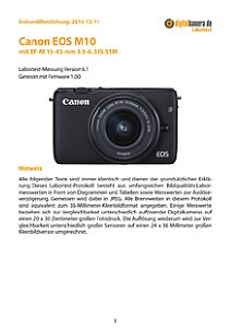 Canon EOS M10 mit EF-M 15-45 mm 3.5-6.3 IS STM Labortest, Seite 1 [Foto: MediaNord]