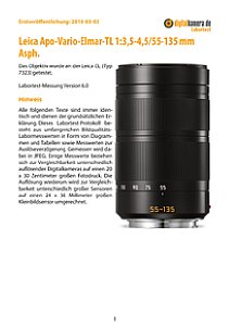 Leica Apo-Vario-Elmar-TL 1:3,5-4,5/55-135 mm Asph. mit CL (Typ 7323) Labortest, Seite 1 [Foto: MediaNord]