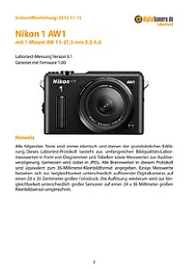 Nikon 1 AW1 mit 1-Mount AW 11-27,5 mm 3.5-5.6 Labortest, Seite 1 [Foto: MediaNord]