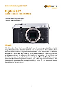 Fujifilm X-E1 mit XF 18-55 mm F2.8-4 R LM OIS Labortest, Seite 1 [Foto: MediaNord]