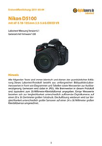 Nikon D5100 mit AF-S 18-105 mm 3.5-5.6 DX G ED VR Labortest, Seite 1 [Foto: MediaNord]