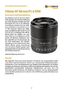 Viltrox AF 56 mm F1.4 STM mit Sony Alpha 6700 Labortest, Seite 1 [Foto: MediaNord]