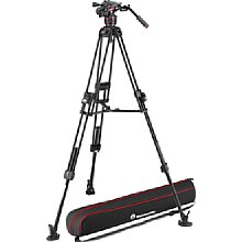 Manfrotto Videokopf Nitrotech 608 mit Stativ 645 Fast Twin Alu (MVK608TWINFA)