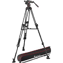 Manfrotto Videokopf Nitrotech 608 mit Stativ 645 Fast Twin Alu (MVK608TWINFA)