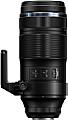 Neben dem Zoom- und Fokusring bietet das OM System 100-400 mm F5-6.3 IS ED II drei Schalter zur Kontrolle des Autofokus samt des Fokusbereichs und des Bildstabilisators. [Foto: OM System]