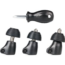Manfrotto 22SPK3 Korrosionsbeständiger Spike-/Gummifuß (3er-Set)