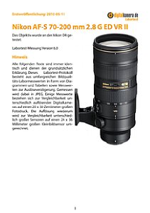 Nikon AF-S 70-200 mm 2.8 G ED VR II mit D4 Labortest, Seite 1 [Foto: MediaNord]