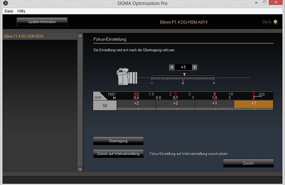 Individuelle Objektiv-Einstellungen mit "Sigma Optimization Pro