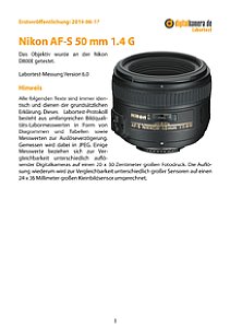 Nikon AF-S 50 mm 1.4 G mit D800E Labortest, Seite 1 [Foto: MediaNord]