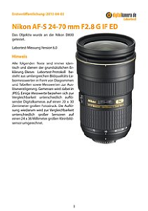 Nikon AF-S 24-70 mm 2.8 G IF ED mit D800 Labortest, Seite 1 [Foto: MediaNord]