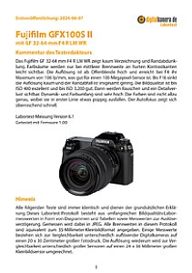 Fujifilm GFX100S II mit GF 32-64 mm F4 R LM WR Labortest, Seite 1 [Foto: MediaNord]