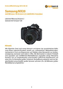 Samsung NX20 mit NX Lens 18-55 mm 3.5-5.6 III OIS i-Function Labortest, Seite 1 [Foto: MediaNord]