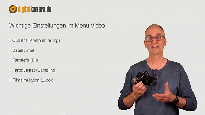 Screenshot aus dem Fotoseminar Professionell Filmen mit Fujifilm X-Systemkameras mit Michael Nagel. [Foto: MediaNord]