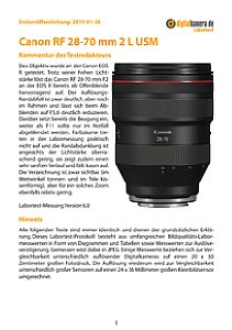 Canon RF 28-70 mm 2L USM mit EOS R Labortest, Seite 1 [Foto: MediaNord]