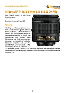 Nikon AF-P 18-55 mm 3.5-5.6G DX VR mit D3400 Labortest, Seite 1 [Foto: MediaNord]