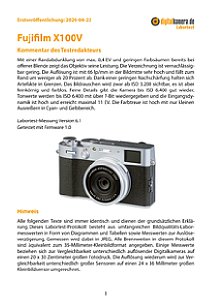 Fujifilm X100V Labortest, Seite 1 [Foto: MediaNord]