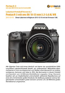 Pentax K-3 mit smc DA 18-55 mm 3.5-5.6 AL WR Labortest, Seite 1 [Foto: MediaNord]