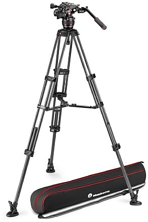 Manfrotto MVK608TWINMC Nitrotech 608 Carbon Video-Stativ mit Mittelspinne. [Foto: Manfrotto]