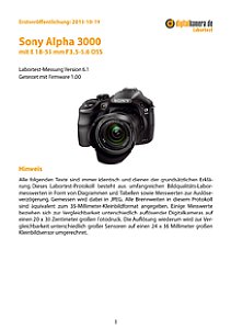 Sony Alpha 3000 mit E 18-55 mm 3.5-5.6 OSS (SEL-1855) Labortest, Seite 1 [Foto: MediaNord]