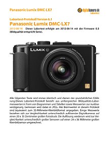 Panasonic Lumix DMC-LX7 Labortest, Seite 1 [Foto: MediaNord]