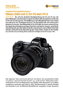 Nikon Z6III mit Z 24-70 mm F4 S Labortest, Seite 1 [Foto: MediaNord]