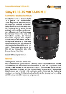 Sony FE 16-35 mm F2.8 GM II (SEL1635GM2) mit Alpha 7R V Labortest, Seite 1 [Foto: MediaNord]