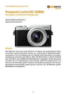 Panasonic Lumix DC-GX800 mit G Vario 12-32 mm 3.5-5.6 Asph. OIS Labortest, Seite 1 [Foto: MediaNord]