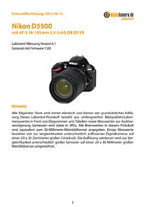 Nikon D5500 mit AF-S 18-105 mm 3.5-5.6 DX G ED VR Labortest, Seite 1 [Foto: MediaNord]