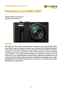 Panasonic Lumix DMC-TZ81 Labortest, Seite 1 [Foto: MediaNord]