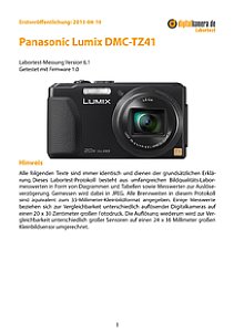 Panasonic Lumix DMC-TZ41 Labortest, Seite 1 [Foto: MediaNord]