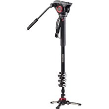 Manfrotto MVMXPRO500 XPRO Video Monopod Alu 4 Seg. Mit Mvh500ah Und Fluid Base