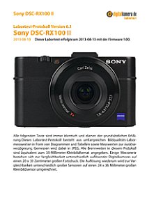 Sony DSC-RX100 II Labortest, Seite 1 [Foto: MediaNord]