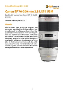 Canon EF 70-200 mm 2.8 L IS II USM mit EOS 5D Mark III Labortest, Seite 1 [Foto: MediaNord]