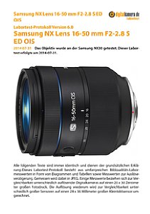 Samsung NX Lens 16-50 mm F2-2.8 S ED OIS mit NX30 Labortest, Seite 1 [Foto: MediaNord]