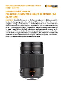 Panasonic Leica DG Vario 35-100 mm F2.8 (H-HSE35100) mit Lumix DC-G9 II Labortest, Seite 1 [Foto: MediaNord]
