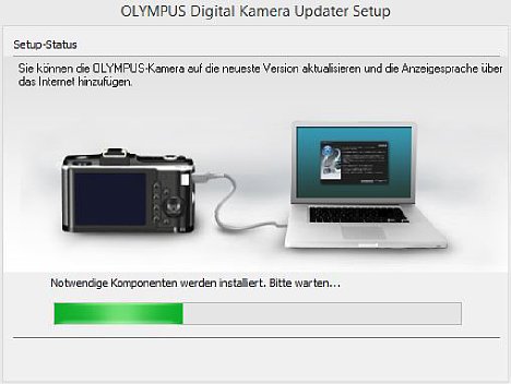 Bild Der Olympus Digital Camera Updater ist schnell installiert. [Foto: MediaNord]