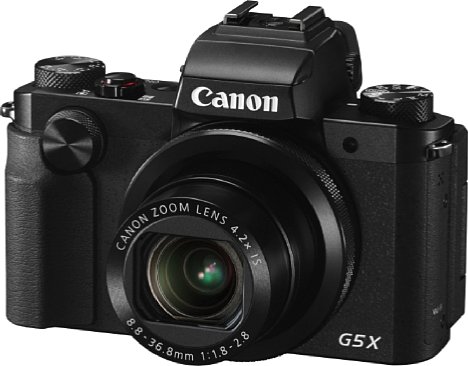 Bild Zwar besitzt die Canon PowerShot G5 X dieselbe Sensor-Objektivkombination wie die G7 X, hat äußerlich aber nicht viel mit ihrer kleinen Schwester gemein. [Foto: Canon]